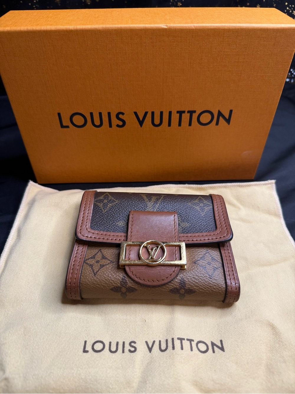 Louis Vuitton Reverse Monogram Dauphine Compact Wallet